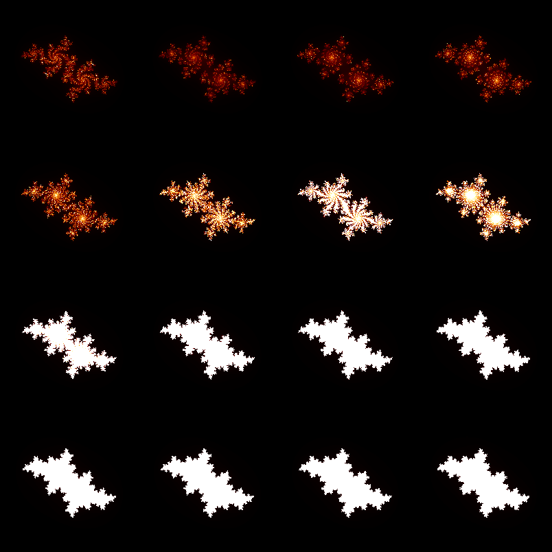 4x4 Julia Set Grid